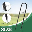 12 inches 12-Pack Trampoline Stakes Anchors High Wind Stake Heavy Duty U Hooks for Ground Lawn Garden Yard Stakes for Decorations Swing Set Shed by CozyNest Decor