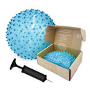 Edushape Original Sensory Ball - 7" Deflated with Pump, Transparent Blue, Enhances Gross Motor Skills for Kids 6 Months & Up by TinyTreasures Baby Boutique