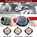 Chicken Shredder Meat Shredder Tool Twist Chicken Breast Shredder Large-Shredding Tools Chicken Breast, Pulled Pork, Beef with Stainless Steel Spikes (Red & Black) by GreenHaven Gardens