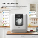 COMFEE' Countertop Dishwasher, Portable Dishwasher with 6L Built-in Water Tank, Mini Dishwasher with More Space Inside, 7 Programs, UV Hygiene& Auto Door Open, for Apartments, Dorms& RVs, White by TinyTreasures Baby Boutique