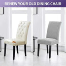 Joccun Chair Covers for Dining Room Set of 4, Dining Chair Slipcovers Stretch Dining Room Chair Covers Seat Protector,Washable Parsons Chair Cover for Home,Hotel,Banquet(Silver,4 Pack) by CozyNest Decor