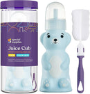 Special Supplies Honey Bear Straw Cup Long Straws, Squeezable Therapy and Special Needs Assistive Drink Container, Spill Proof and Leak Resistant Lid (Pack of 1 Bottle and 3 Straws) (Blue) by TinyTreasures Baby Boutique