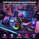 Karaoke Machine for Kids Adults, Portable Bluetooth Speaker with 2 Wireless Microphones, Portable Speaker Mini Karaoke Microphone for Home Party Birthday Gift for Girls Boys by TinyTreasures Baby Boutique