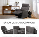 COLAMY Swivel Recliner Chair with Footrest, Strong Glide Chair High Back with Double-Layer Cushion, Rocker Recliner for Nursery & Living Room, Bedroom, Charcoal by TinyTreasures Baby Boutique