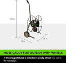 Yard Butler Compact Hose Reel Cart with Wheels Heavy Duty 100 Foot Metal Hose Reel Suitable for Gardens, Lawns and Outdoor - IHTC-1 by GreenHaven Gardens