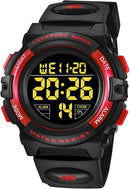 Kids Watch,Boys Watch for 3-15 Year Old Boys,Digital Sport Outdoor Multifunctional Chronograph LED 50 M Waterproof Alarm Calendar Analog Watch for Children with Silicone Band,Kids Gift by TinyTreasures Baby Boutique
