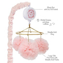 Lambs & Ivy Secret Garden Pink Pom Pom Musical Baby Crib Mobile Soother Toy by TinyTreasures Baby Boutique