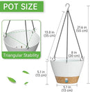ZMTECH Hanging Planters for Indoor Plants Set of 2 Self Watering Hanging Pots Hanging Baskets Hanging Flower Pots for Outdoor Hanging Plants(8 Inch, White) by GreenHaven Gardens