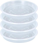 Plant Saucer 4 Pack of 16 inch, Clear Plastic Flower Plant Pot Saucer, Heavy Duty Plant Drip Trays Saucers for Indoor, Plant Water Tray for Planters by GreenHaven Gardens