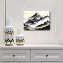 amatop Black and White Mountain Wall Art – Minimalist Modern Landscape Canvas Print Nature Scene Picture Bathroom Bedroom Office Wall Decor, Small Tranquil Misty Hills Zen Artwork for men, 16x12 Inch by CozyNest Decor