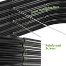 Land Guard Galvanized Metal Raised Garden Bed Kit, 8x4x1.5ft Large Planter Boxes Outdoor, Oval Gardening Box, Patio Garden Planter Box for Vegetables (Grey) by GreenHaven Gardens