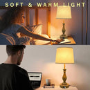 Farmhouse Table Lamp Touch Control 3-Way Dimmable Table Lamp, Modern Nightstand Lamp with 2 USB Port Bedside Desk Lamp with Fabric Shade for Living Room (Pack 1-Beige Shade & Touch) by CozyNest Decor