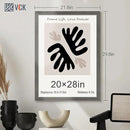 VCK 20x28 Picture Frame 3 Pack, Gray Solid Wood Poster Picture Frame, Exclusive Wood Grain, Wall Mounting Hanging by CozyNest Decor