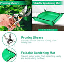 Garden Tool Set, 4 PCS Heavy Gardening Kit Heavy Duty Floral Hand Tools, Fancy Gifts for Women, Including Trowel, Sharp Pruner, Hand Rake, and Mat (White Set) by GreenHaven Gardens