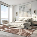 Rugshop Modern Wavy Circles Design Area Rug 12' x 15' Brown by TinyTreasures Baby Boutique