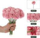 Kimura's Cabin 20Pcs Fake Chrysanthemum Artificial Silk Ball Flower Faux Mums Flowers Bouquets for Wedding Party Home Kitchen Table Decor DIY Decoration (Dark Pink) by CozyNest Decor