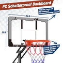 Mayfire Kids Basketball Hoop Adjustable Height 4-8.5 FT, Portable Basketball Goal System with 33'' Shatterproof Backboard for Kids Youth Teens in Driveway, Backyard, Outdoor Play by TinyTreasures Baby Boutique