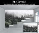 WFBHUA-Foggy Forest Woodland Wallpaper Green Nature Landscapes Wall Murals for Bedroom Living Room(Not Peel and Stick) by CozyNest Decor