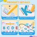 JoyCat Magnetic Letter Tracing Board, 2-in-1 Double-Sided ABC Magnets for Kids Ages 3-5, Uppercase & Lowercase Letter Writing Practice - Preschool Learning Toys, Road Trip Car Activities for Toddlers by TinyTreasures Baby Boutique