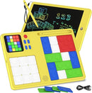 Slider Puzzle Games & LCD Writing Tablet for Kids 2 in 1,Drawing Pad with 500+Challenges Travel Games for Kids Age 4-8,Brain Teaser Puzzle Games Kids Drawing Tablet Toys for Boys Girls by TinyTreasures Baby Boutique