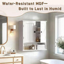 White Bathroom Cabinet Wall-Mounted, Storage Cabinets with Adjustable Shelves, Space-Saving Organizer with 2 Doors for Bathroom, Laundry, Kitchen - Moisture Resistant & Easy Install by CozyNest Decor