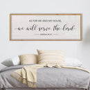LuZhiQiang As For Me And My House We Will Serve The Lord Wall Decor Sign 40"X15" Bible Verse Religious Scripture Wall Art (Wood) by CozyNest Decor