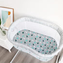 Bassinet Sheet 4 Pack for Baby Boys or Girls, Bassinet Sheets Ultra Soft Universal Fit for Most Rectangle, Oval, Hourglass Bassinet Mattress, Bassinet Sheets, Grey by TinyTreasures Baby Boutique