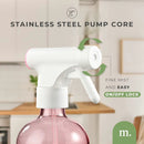 MaisoNovo Spray Bottle for Hair - 16.9 fl oz Pink x 2 with 16 Labels by GreenHaven Gardens