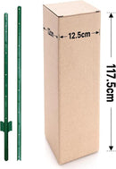 ARIFARO Sturdy Duty Metal Fence Posts 7 Feet assemblable,Pack of 10, No Digging Garden U Post for Wire Fencing Steel Poles for Yard, Outdoor by CozyNest Decor