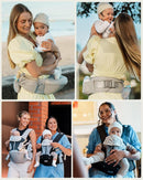 Baby Carrier, MOMTORY Safety-Certified 6-in-1 Baby Carrier with Hip Seat, Detachable Baby Holder Carrier Newborn to Toddler, Soft Ergonomic Toddler Support Carrier for 7-50lbs- Grey by TinyTreasures Baby Boutique