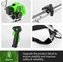 58CC Weed Wacker Brush Cutter, Gas Powered String Trimmer 4-in-1 Gas Weed Eater with 4 Detachable Heads Straight Shaft 2-Cycle for Weed, Brush(Green) by GreenHaven Gardens