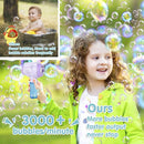 Automatic Bubble Guns with Light, Zealous 2pc High Output Bubble Machines with Bubble Solution & Bubble Concentrate,Handheld Battery Operated Bubble Maker Toys for 3000+ (Bubble-White) by TinyTreasures Baby Boutique