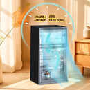 2.4 Cu.ft Mini Fridge Small Refrigerator with Freezer Dual Door Dorm Fridge for Personal Senven Temp Gear Suit for Apartment, Bedroom, Rv Silver by CozyNest Decor