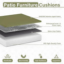 Patio Chair Cushions 17 X 16 X 3 Inch Waterproof Outdoor Seat Cushions for Patio Furniture, Outdoor Sofa Couch Pads with Ties & Handle, Set of 2, Light Green by GreenHaven Gardens
