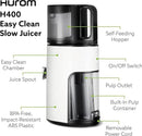 Hurom H400 Cold Press Juicer Machine, Award Winning Masticating Slow Juicer, Easy to Clean, Strainer & Hands Free with Self Feeding, Wide Mouth Hopper, Easy Assembly (Two-Tone Blue) by CozyNest Decor