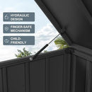 PURPLE LEAF Outdoor Deck Box 100 Gallon Waterproof Lockable Storage Box Container with Lid Deck Organization for Patio Cushions Side Table Pool Accessories Garden Tools, Gray by GreenHaven Gardens