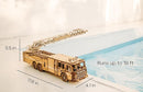 Wood Trick Rescue Firetruck Movable - Rotating Extendable Ladder - 3D Wooden Puzzles for Adults and Kids to Build - Rides up to 20 ft - Wooden Models Engineering DIY Project Mechanical Model Kit by TinyTreasures Baby Boutique