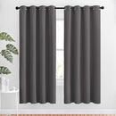 NICETOWN Blackout Thermal Curtains Panels 72 inch Length - Grommet Noise Reducing Room Darkening Solid Window Drapes for Bedroom/Living Room (2 Panels, 52 x 72 Inch, Gray) by TinyTreasures Baby Boutique