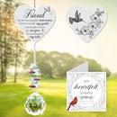 Memorial Crystal Suncatcher,Loss of Best Friend Sympathy Gifts,Friend Memorial Gifts,Hanging Crystals Ornament for Window Rainbow Maker Prisms Home Decor Gift by GreenHaven Gardens