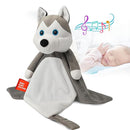 Love By Emi Baby Music Lovey Grey & White Husky, Baby Sleep Soother for Crib & Cuddle Bedtime, White Noise with Heartbeat & Lullaby, Plush Sound Toy, Stuffed Animal for Newborns, Infants & Toddlers by TinyTreasures Baby Boutique