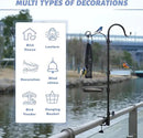 Deck Bird Feeding Station | Premium Multi Feeder Hanging Kit with Bird Bath & Sock Feeder | Attracts Wild Birds, Planter Hanger Hook for Outdoor Deck, Patio, Garden by GreenHaven Gardens