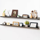 48 Inch Long Floating Shelves for Wall, Solid Pine Wood Picture Ledge Shelves with Lips, Nursery Book Shelves for Toys Storage Living Room Bedroom Photo Frames (2 Pcs, Grey) by TinyTreasures Baby Boutique