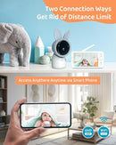 ARENTI Upgraded Baby Monitor with 2 Cameras, 4MP 2.4G&5G WiFi Baby Camera Monitor, Infrared Night Vision, Night Light, 2-Way Audio, Cry&Motion Detection, Temp&Humidity Sensor, App Control by TinyTreasures Baby Boutique