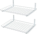 EVERHANGER Garage Wall Shelves 12x18 Inch, Wall Mounted Storage Shelf, Metal Shelf Rack, Heavy-Duty Shelf Organizer 2 Pack, White by GreenHaven Gardens