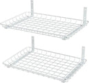 EVERHANGER Garage Wall Shelves 12x18 Inch, Wall Mounted Storage Shelf, Metal Shelf Rack, Heavy-Duty Shelf Organizer 2 Pack, White by CozyNest Decor