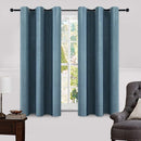 MIULEE Linen Blackout Curtains and Drapes 100% Room Darken Thermal Insulated Grommet Window Panels with Coating 2 PCs W 42 x L 63 inches Dusty Blue by TinyTreasures Baby Boutique