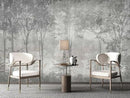 WFBHUA-Vintage Forest Woodland Mural Wallpaper Gray Old Wall Tree Wallpaper for Bedroom Living Room(Not Peel and Stick) by CozyNest Decor