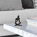 Bookshelf Decor Thinker Statue - Abstract Style Thinker Sculptures Modern Aesthetic Figurine Decoration Statues for Home Decor-Right Thinking-Black by CozyNest Decor