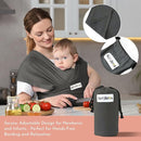 Acrabros Baby Wrap Carrier,Hands Free Baby Carrier Sling,Lightweight,Breathable,Softness,Perfect for Newborn Infants and Babies Shower Gift,Dark Grey by TinyTreasures Baby Boutique
