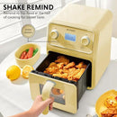BUYDEEM F51 8-in-1 Air Fryer 4.2QT, Retro Countertop Airfryer Oven with Visible Window, Shake Reminder, One-touch Control with LCD Display, Mellow Yellow by CozyNest Decor
